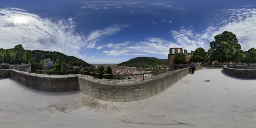 Heidelberg&rsquo;s old town view from the the castle.