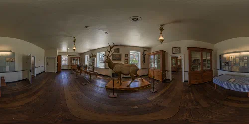 Inside the the Old Economy Village museum. In the deer room.