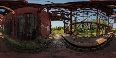 The supply train station in the carrie furnace.