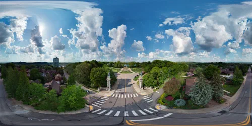 The entry of the highland park.